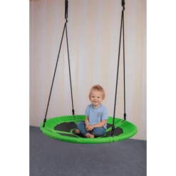 Bino Ronde Nestschommel Groen -Buitenspeelgoed Winkel bino ronde nestschommel groen a272816 3