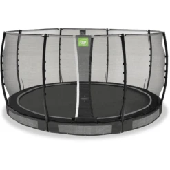 EXIT TOYS EXIT Allure Classic Grond Trampoline ø 427cm - Zwart -Buitenspeelgoed Winkel exit allure classic grond trampoline o 427cm zwart a337263 1