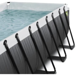 EXIT TOYS EXIT Black Leather Zwembad 400x200x100cm Met Filterpomp - Zwart -Buitenspeelgoed Winkel exit black leather zwembad 400x200x100cm met filterpomp zwart a337680 3