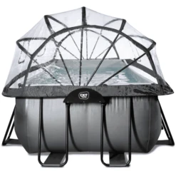 EXIT TOYS EXIT Black Leather Zwembad 400x200x100cm Met Sand Filterpomp En Deksel En Warmtepomp - Zwart -Buitenspeelgoed Winkel exit black leather zwembad 400x200x100cm met sand filterpomp en deksel en warmtepomp zwart a337755 3