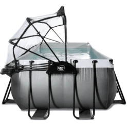 EXIT TOYS EXIT Black Leather Zwembad 400x200x100cm Met Sand Filterpomp En Deksel En Warmtepomp - Zwart -Buitenspeelgoed Winkel exit black leather zwembad 400x200x100cm met sand filterpomp en deksel en warmtepomp zwart a337755 4