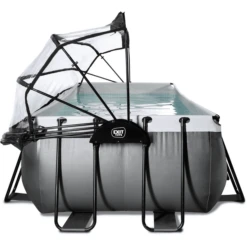 EXIT TOYS EXIT Black Leather Zwembad 540x250x100cm Met Sand Filterpomp, Afdekking En Warmtepomp - Zwart -Buitenspeelgoed Winkel exit black leather zwembad 540x250x100cm met sand filterpomp afdekking en warmtepomp zwart a337774 4