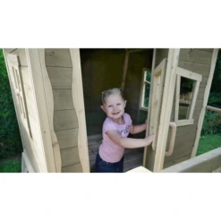 EXIT TOYS EXIT Crooky 300 Houten Speelhuis - Grijsbeige -Buitenspeelgoed Winkel exit crooky 300 houten speelhuis grijsbeige a248343 4