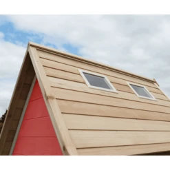 EXIT TOYS EXIT Fantasia 100 Houten Speelhuis - Rood -Buitenspeelgoed Winkel exit fantasia 100 houten speelhuis rood a248288 4