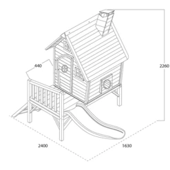 EXIT TOYS EXIT Fantasia 300 Houten Speelhuis - Groen -Buitenspeelgoed Winkel exit fantasia 300 houten speelhuis groen a248289 3