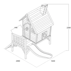 EXIT TOYS EXIT Fantasia 300 Houten Speelhuis - Rood -Buitenspeelgoed Winkel exit fantasia 300 houten speelhuis rood a248291 2