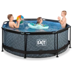 EXIT TOYS EXIT Frame Pool ø244x76cm - GrijsEXIT PeakPro ø10ft Zwart -Buitenspeelgoed Winkel exit frame pool o244x76cm grijsexit peakpro o10ft zwart a305861 3
