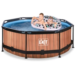 EXIT TOYS EXIT Frame Pool ø244x76cm - Hout OptiekEXIT PeakPro ø10ft Zwart -Buitenspeelgoed Winkel exit frame pool o244x76cm hout optiekexit peakpro o10ft zwart a305876 3