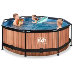 EXIT TOYS EXIT Frame Pool ø244x76cm - Hout OptiekEXIT PeakPro ø10ft Zwart -Buitenspeelgoed Winkel exit frame pool o244x76cm hout optiekexit peakpro o10ft zwart a305876 4