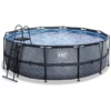 EXIT TOYS EXIT Frame Pool ø427x122cm (12v Sand Filter) - Grijs -Buitenspeelgoed Winkel exit frame pool o427x122cm 12v sand filter grijs a305802
