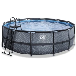 EXIT TOYS EXIT Frame Pool ø427x122cm (12v Sand Filter) - Grijs