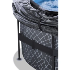EXIT TOYS EXIT Frame Pool ø427x122cm (12v Sand Filter) - Grijs + Zonnedak + Warmtepomp -Buitenspeelgoed Winkel exit frame pool o427x122cm 12v sand filter grijs zonnedak warmtepomp a305966 4