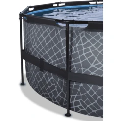 EXIT TOYS EXIT Frame Pool ø488x122cm(12v Sand Filter) - Grijs + Zonnedak -Buitenspeelgoed Winkel exit frame pool o488x122cm 12v sand filter grijs zonnedak a305962 3
