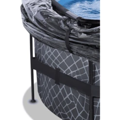 EXIT TOYS EXIT Frame Pool ø488x122cm (12v Sand Filter) - Grijs + Zonnedak + Warmtepomp -Buitenspeelgoed Winkel exit frame pool o488x122cm 12v sand filter grijs zonnedak warmtepomp a305968 4