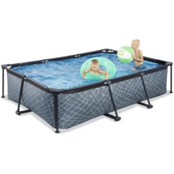 EXIT TOYS EXIT Frame Zwembad 300x200x65cm (12v) - Grijs -Buitenspeelgoed Winkel exit frame zwembad 300x200x65cm 12v grijs a305887 4