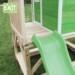 EXIT TOYS EXIT Loft 500 Houten Speelhuis - Groen -Buitenspeelgoed Winkel exit loft 500 houten speelhuis groen a248336 4