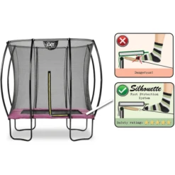 EXIT TOYS EXIT Silhouet Trampoline 153 X 214 Cm, Roze -Buitenspeelgoed Winkel exit silhouet trampoline 153 x 214 cm roze a294561 3