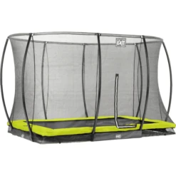 EXIT TOYS EXIT Silhouette Inground Trampoline 214x305cm Met Veiligheidsnet - Groen -Buitenspeelgoed Winkel exit silhouette inground trampoline 214x305cm met veiligheidsnet groen a251729 1