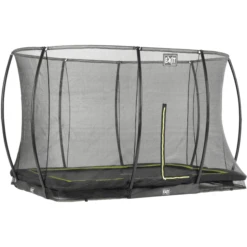EXIT TOYS EXIT Silhouette Inground Trampoline 244x366cm Met Veiligheidsnet - Zwart -Buitenspeelgoed Winkel exit silhouette inground trampoline 244x366cm met veiligheidsnet zwart a251722 1