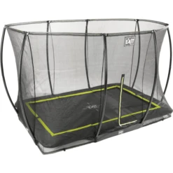 EXIT TOYS EXIT Silhouette Inground Trampoline 244x366cm Met Veiligheidsnet - Zwart -Buitenspeelgoed Winkel exit silhouette inground trampoline 244x366cm met veiligheidsnet zwart a251722 2