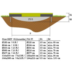 EXIT TOYS EXIT Silhouette Inground Trampoline ø305cm Met Veiligheidsnet - Groen -Buitenspeelgoed Winkel exit silhouette inground trampoline o305cm met veiligheidsnet groen a251726 3