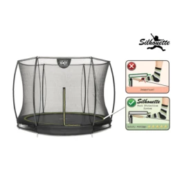 EXIT TOYS EXIT Silhouette Inground Trampoline ø305cm Met Veiligheidsnet - Zwart 9 EXIT TOYS EXIT Silhouette Inground Trampoline ø305cm Met Veiligheidsnet - Zwart -Buitenspeelgoed Winkel exit silhouette inground trampoline o305cm met veiligheidsnet zwart a251717 2