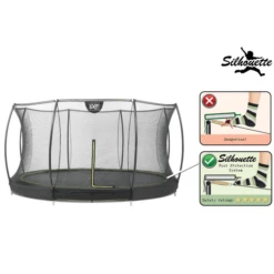 EXIT TOYS EXIT Silhouette Inground Trampoline ø366cm Met Veiligheidsnet - Zwart -Buitenspeelgoed Winkel exit silhouette inground trampoline o366cm met veiligheidsnet zwart a251719 2