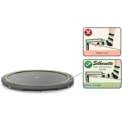 EXIT TOYS EXIT Silhouette Sportvloertrampoline ø 427 Cm, Zwart -Buitenspeelgoed Winkel exit silhouette sportvloertrampoline o 427 cm zwart a407196 1