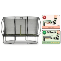 EXIT TOYS EXIT Silhouette Trampoline 244x366cm - Zwart -Buitenspeelgoed Winkel exit silhouette trampoline 244x366cm zwart a251458 4