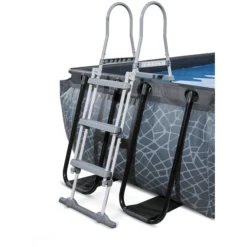 EXIT TOYS EXIT Stone Zwembad 400x200x100cm Met Afdekking, Sand Filter En Warmtepomp, Grijs -Buitenspeelgoed Winkel exit stone zwembad 400x200x100cm met afdekking sand filter en warmtepomp grijs a294603 4