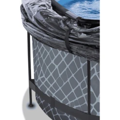 EXIT TOYS EXIT Stone Zwembad ø360x122cm Met Afdekking, Sand Filter En Warmtepomp, Grijs -Buitenspeelgoed Winkel exit stone zwembad o360x122cm met afdekking sand filter en warmtepomp grijs a294635 3