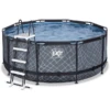 EXIT TOYS EXIT Stone Zwembad ø360x122cm Met Filterpomp, Grijs -Buitenspeelgoed Winkel exit stone zwembad o360x122cm met filterpomp grijs a294607