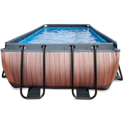 EXIT TOYS EXIT Wood Pool 540x250x100cm Met Afdekking, Sand Filter En Warmtepomp, Bruin -Buitenspeelgoed Winkel exit wood pool 540x250x100cm met afdekking sand filter en warmtepomp bruin a294606 3