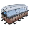 EXIT TOYS EXIT Wood Pool 540x250x122cm Met Afdekking En Sand Filter En Warmtepomp, Bruin -Buitenspeelgoed Winkel exit wood pool 540x250x122cm met afdekking en sand filter en warmtepomp bruin a294642