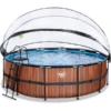EXIT TOYS EXIT Wood Pool ø450x122cm Met Afdekking, Sand Filter En Warmtepomp, Bruin -Buitenspeelgoed Winkel exit wood pool o450x122cm met afdekking sand filter en warmtepomp bruin a294640