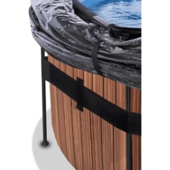 EXIT TOYS EXIT Wood Pool ø450x122cm Met Afdekking, Sand Filter En Warmtepomp, Bruin -Buitenspeelgoed Winkel exit wood pool o450x122cm met afdekking sand filter en warmtepomp bruin a294640 4