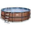 EXIT TOYS EXIT Wood Pool ø450x122cm Met Zandfilterpomp, Bruin -Buitenspeelgoed Winkel exit wood pool o450x122cm met zandfilterpomp bruin a294614