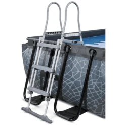 EXIT TOYS EXIT Zwembad Stone 400x200cm Met Overkapping En Zandfilterpomp - Grijs -Buitenspeelgoed Winkel exit zwembad stone 400x200cm met overkapping en zandfilterpomp grijs a269406 2