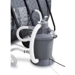 EXIT TOYS EXIT Zwembad Stone 400x200cm Met Overkapping En Zandfilterpomp - Grijs -Buitenspeelgoed Winkel exit zwembad stone 400x200cm met overkapping en zandfilterpomp grijs a269406 4