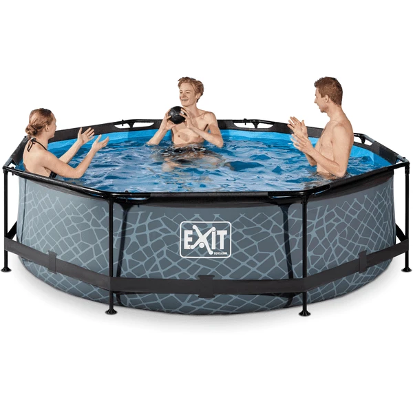 EXIT TOYS EXIT-zwembad Stone ø300x76cm Met Filterpomp - Grijs 5 EXIT TOYS EXIT-zwembad Stone ø300x76cm Met Filterpomp - Grijs - Afbeelding 3