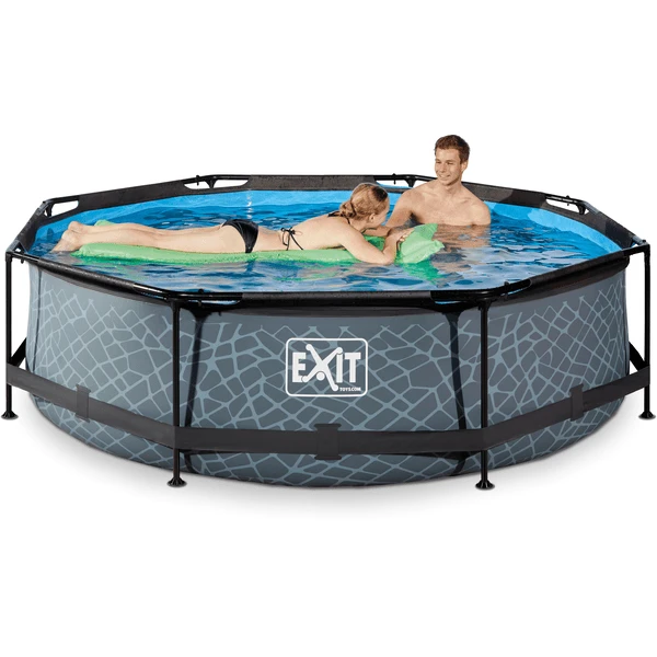 EXIT TOYS EXIT-zwembad Stone ø300x76cm Met Filterpomp - Grijs 7 EXIT TOYS EXIT-zwembad Stone ø300x76cm Met Filterpomp - Grijs - Afbeelding 5