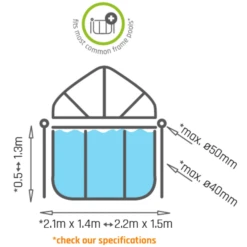 EXIT TOYS EXIT Zwembad Zonnescherm 220 X 150 Cm -Buitenspeelgoed Winkel exit zwembad zonnescherm 220 x 150 cm a308176 3