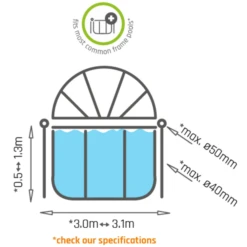 EXIT TOYS EXIT Zwembad Zonnescherm ø300 Cm -Buitenspeelgoed Winkel exit zwembad zonnescherm o300 cm a308174 3