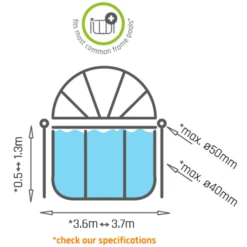 EXIT TOYS EXIT Zwembad Zonnescherm ø360 Cm -Buitenspeelgoed Winkel exit zwembad zonnescherm o360 cm a308175 3