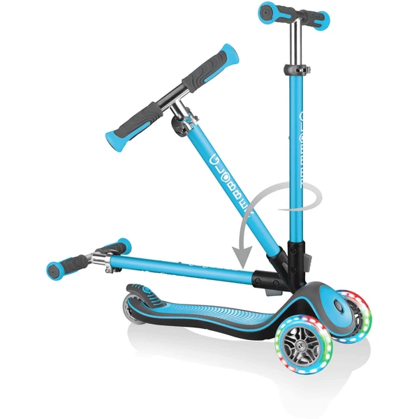 GLOBBER Scoot Er ELITE Deluxe Verlichte Wielen, Hemelsblauw 6 GLOBBER Scoot Er ELITE Deluxe Verlichte Wielen, Hemelsblauw - Afbeelding 4