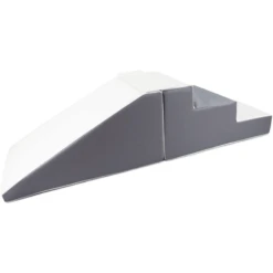 KIDKII Trap En Glijbaan Kunstleer Wit Lichtgrijs -Buitenspeelgoed Winkel kidkii trap en glijbaan kunstleer wit lichtgrijs a375357 4