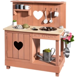 MUDDY BUDDY Buitenspeelkeuken "Adventurer Heart " Poeder Roze -Buitenspeelgoed Winkel muddy buddy buitenspeelkeuken adventurer heart poeder roze a412338 4