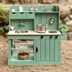 MUDDY BUDDY Buitenspeelkeuken "Explorer" Saliegroen -Buitenspeelgoed Winkel muddy buddy buitenspeelkeuken explorer saliegroen a412341 3