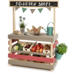 MUDDY BUDDY Speelgoedwinkel Voor Buiten "Garden Friend" Naturel-warmgrijs-mauve-roze -Buitenspeelgoed Winkel muddy buddy speelgoedwinkel voor buiten garden friend naturel warmgrijs mauve roze a412369 3