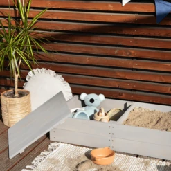 MUDDY BUDDY Zandbak "Space Saver" Warm Grijs 11 MUDDY BUDDY Zandbak "Space Saver" Warm Grijs -Buitenspeelgoed Winkel muddy buddy zandbak space saver warm grijs a412568 4